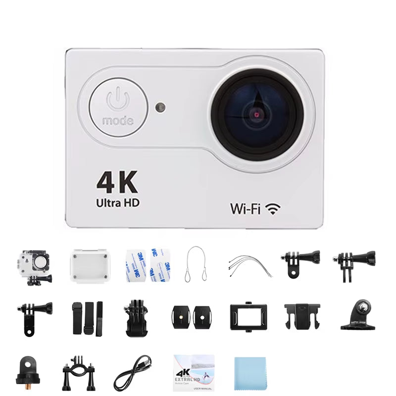 Ultra HD 4K Action Camera 720P/30FPS Wifi Underwater Cameras Waterproof Helmet Bicycle Video Recording Cameras Outdoor Sport Cam