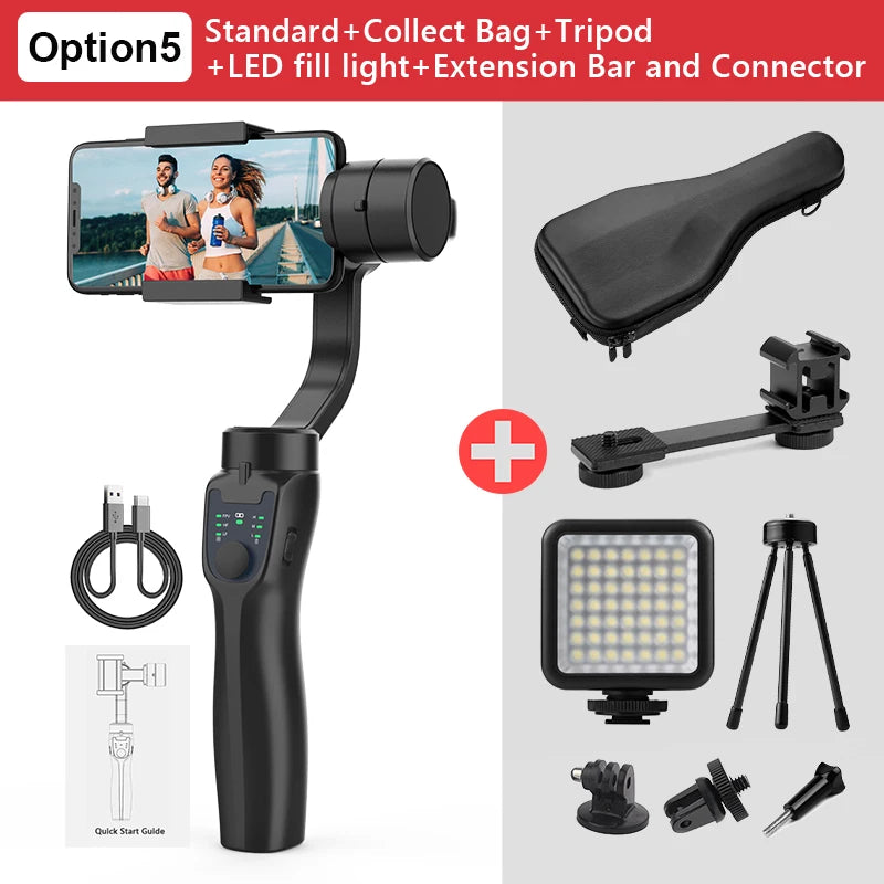 F8 3 Axis Gimbal Handheld Stabilizer for Phone Holder Video Record for Xiaomi Iphone Stabilizer Cellphone Gimbal Smartphone