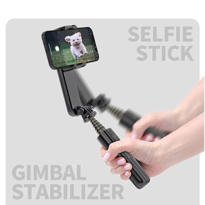 Handheld Selfie Stick Gimbal Stabilizer Holder Adjustable Fill Light Selfie Stand Bluetooth Mobile Phone for Iphone Samsung