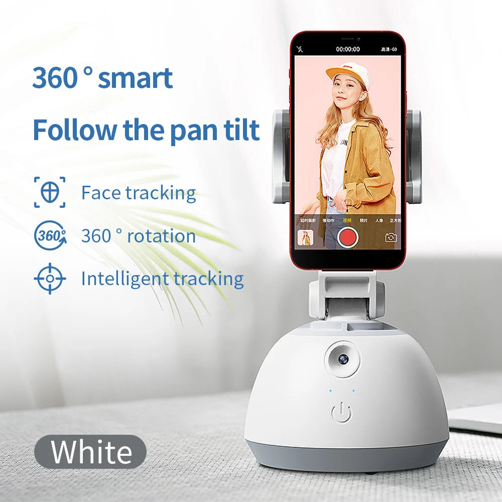 Smart Gimbal Face Tracking Shooting Selfie Stick 360 Object Dual Axis Tracking Gimbal Holder All-In-One Rotation Phone Holder