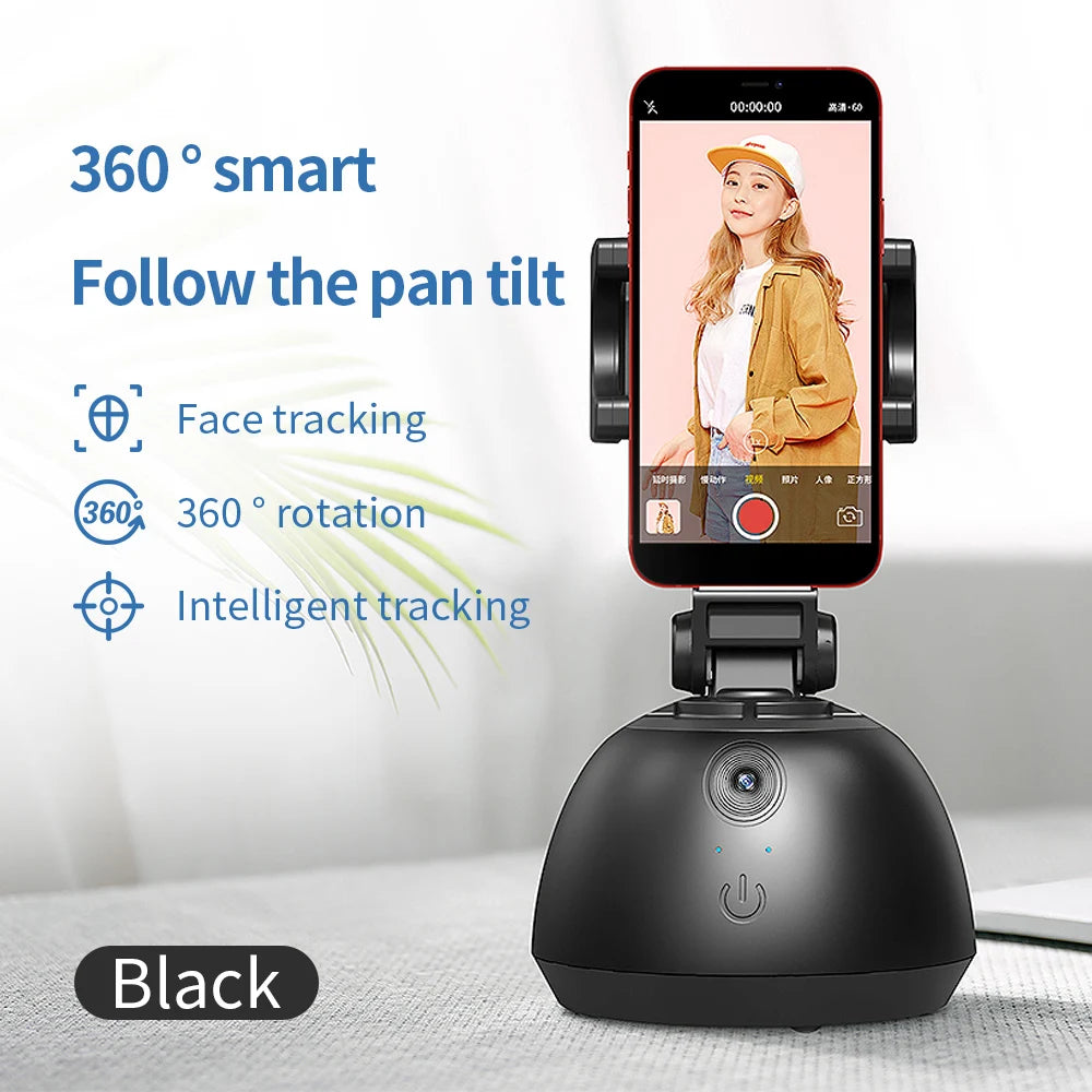Smart Gimbal Face Tracking Shooting Selfie Stick 360 Object Dual Axis Tracking Gimbal Holder All-In-One Rotation Phone Holder