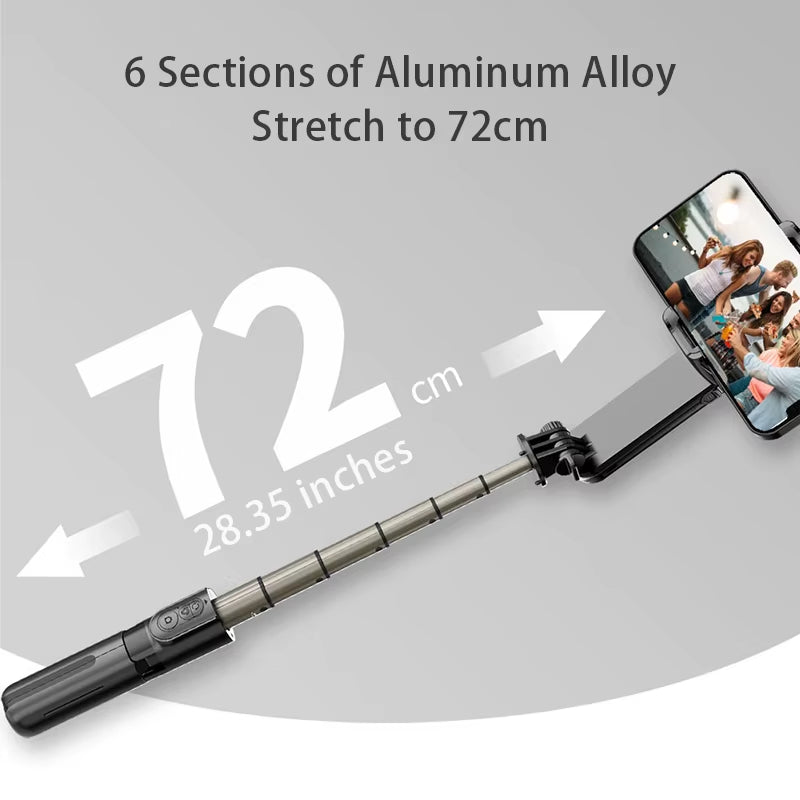 Handheld Selfie Stick Gimbal Stabilizer Holder Adjustable Fill Light Selfie Stand Bluetooth Mobile Phone for Iphone Samsung