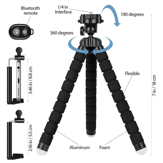 Octopus Tripod Universal Adjustable Stand Phone Holder for Iphone Camera