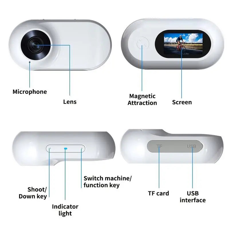 Sport Action Camera Hd 1080P Wireless Collar Camera Mini Portable Stable Sport Action Body Camera with Video Records for Dog
