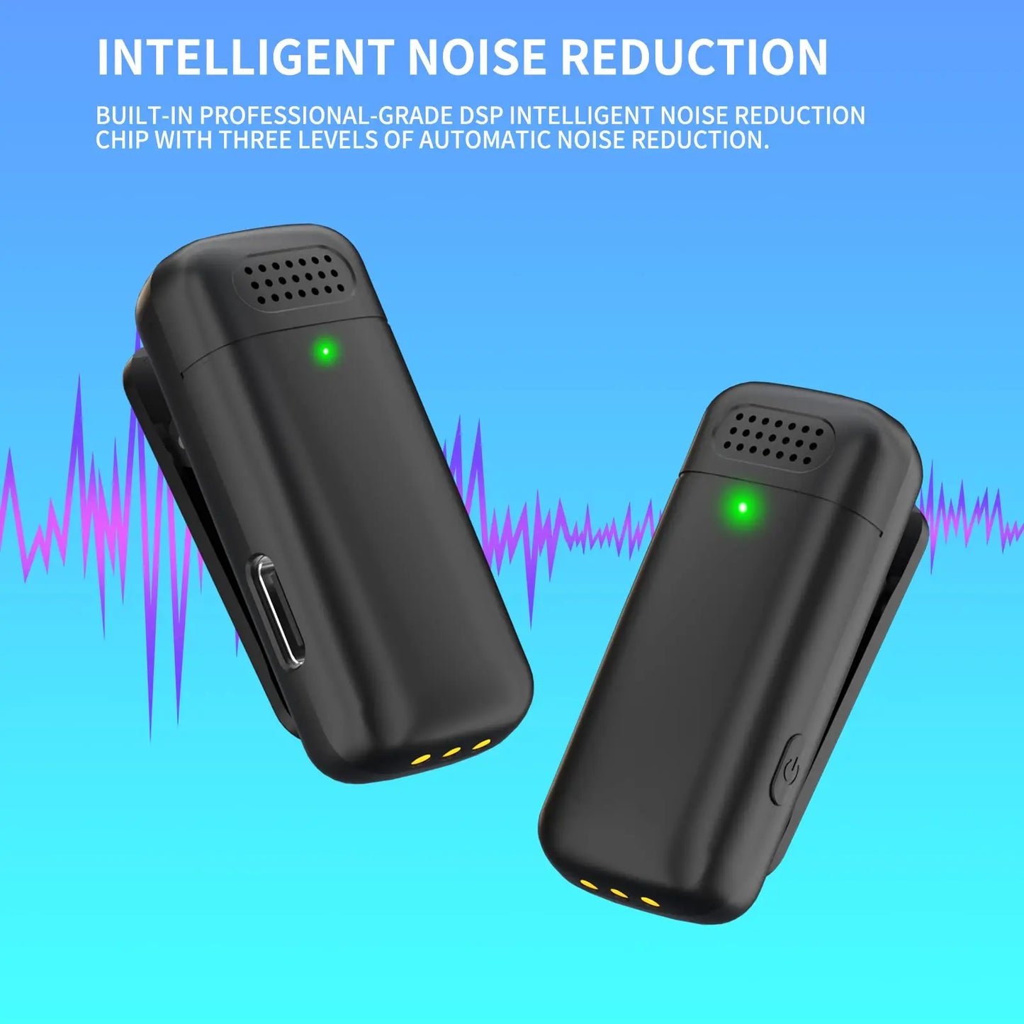JOCEEY Wireless Microphone for Iphone, Youtube Video Recording Interview Professional Wireless Microphone, Wireless Lapel Mic