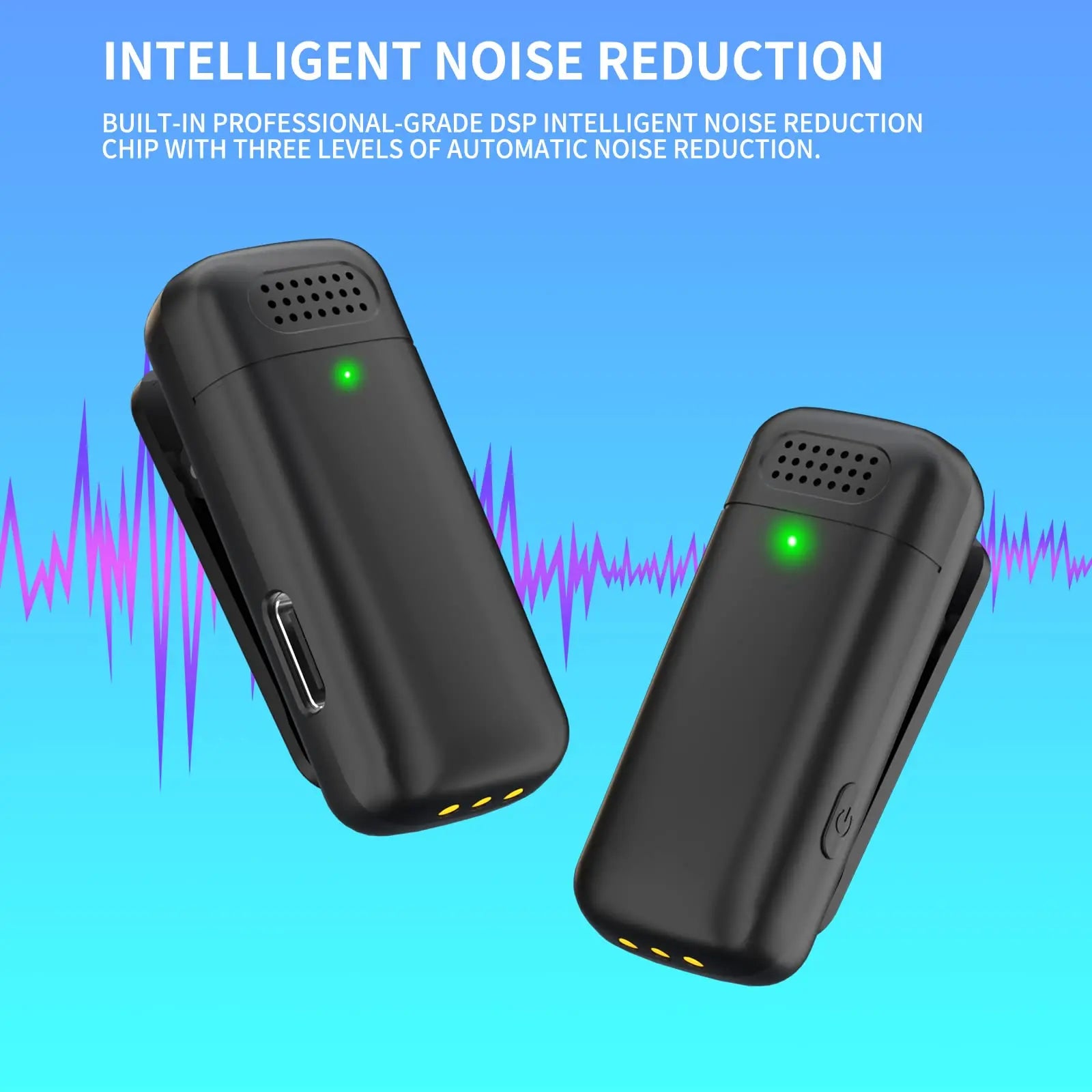 JOCEEY Wireless Microphone for Iphone, Youtube Video Recording Interview Professional Wireless Microphone, Wireless Lapel Mic