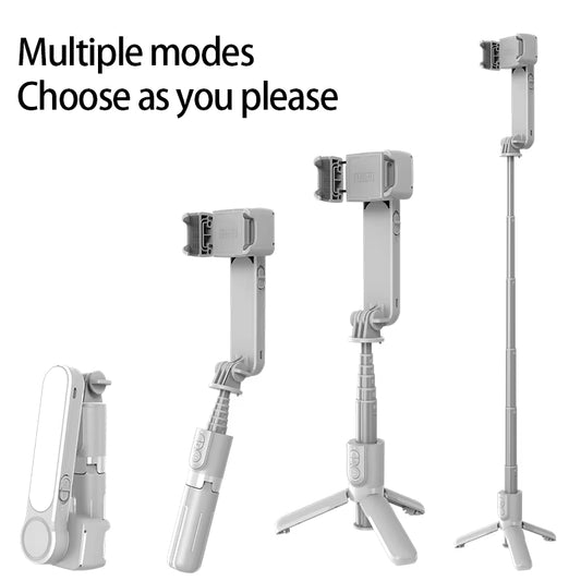 Handheld Selfie Stick Gimbal Stabilizer Holder Adjustable Fill Light Selfie Stand Bluetooth Mobile Phone for Iphone Samsung
